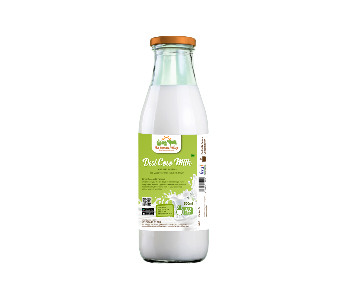Desi Buffalo Milk Pasteurized A2 Milk